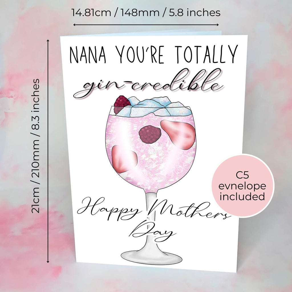 Gin Credible Luxury Personalised A5 Mothers Day Card #M1