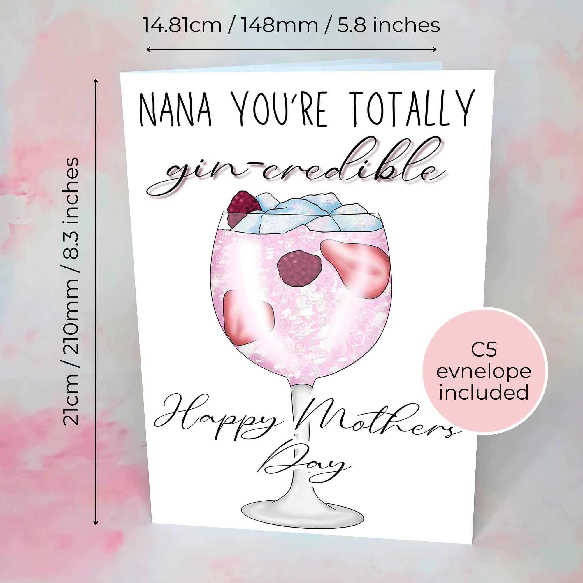 Gin Credible Luxury Personalised A5 Mothers Day Card #M1