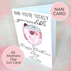 Gin Credible Luxury Personalised A5 Mothers Day Card #M1