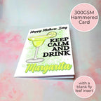 Keep Calm And Drink Margarita Personalised A5 Mothers Day Card #M1