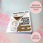 Keep Calm and Drink Espresso Martini Personalised A5 Mothers Day Card #M1
