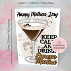 Keep Calm and Drink Espresso Martini Personalised A5 Mothers Day Card #M1