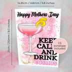 Keep Calm and Drink Cosmopolitan Personalised A5 Mothers Day Card #M1