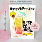 Keep Calm and Drink Tequila Sunrise Personalised A5 Mothers Day Card #M1