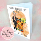Old Cuban Fathers Day Card With Custom Character #F1