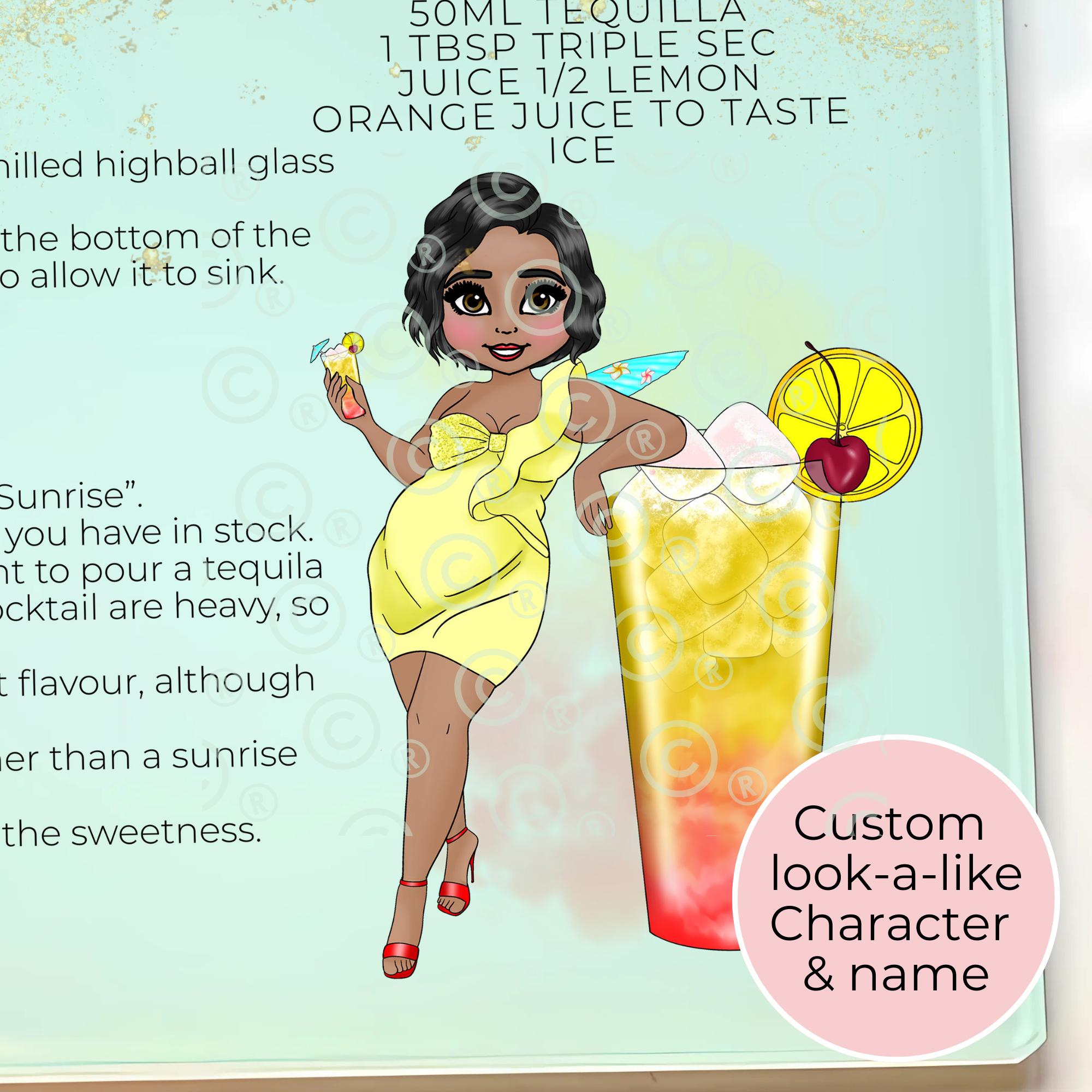 Tequila Sunrise A3 A4 XL Personalised Tempered Glass Chopping Board #GB