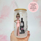 Tequila Rose Cocktail Girl 16oz Frosted Libby Glass – Personalised Recipe Glass #FL