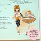 Pumpkin Martini A3 A4 XL Personalised Tempered Glass Chopping Board #GB