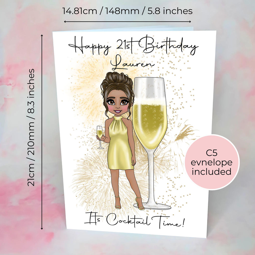 French 75 Personalised A5 Luxury Birthday Card #G1