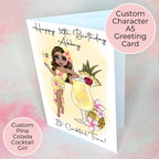 Pina Colada Personalised A5 Luxury Birthday Card #G1