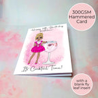 Pink Gin 75 Personalised A5 Luxury Birthday Card #G1