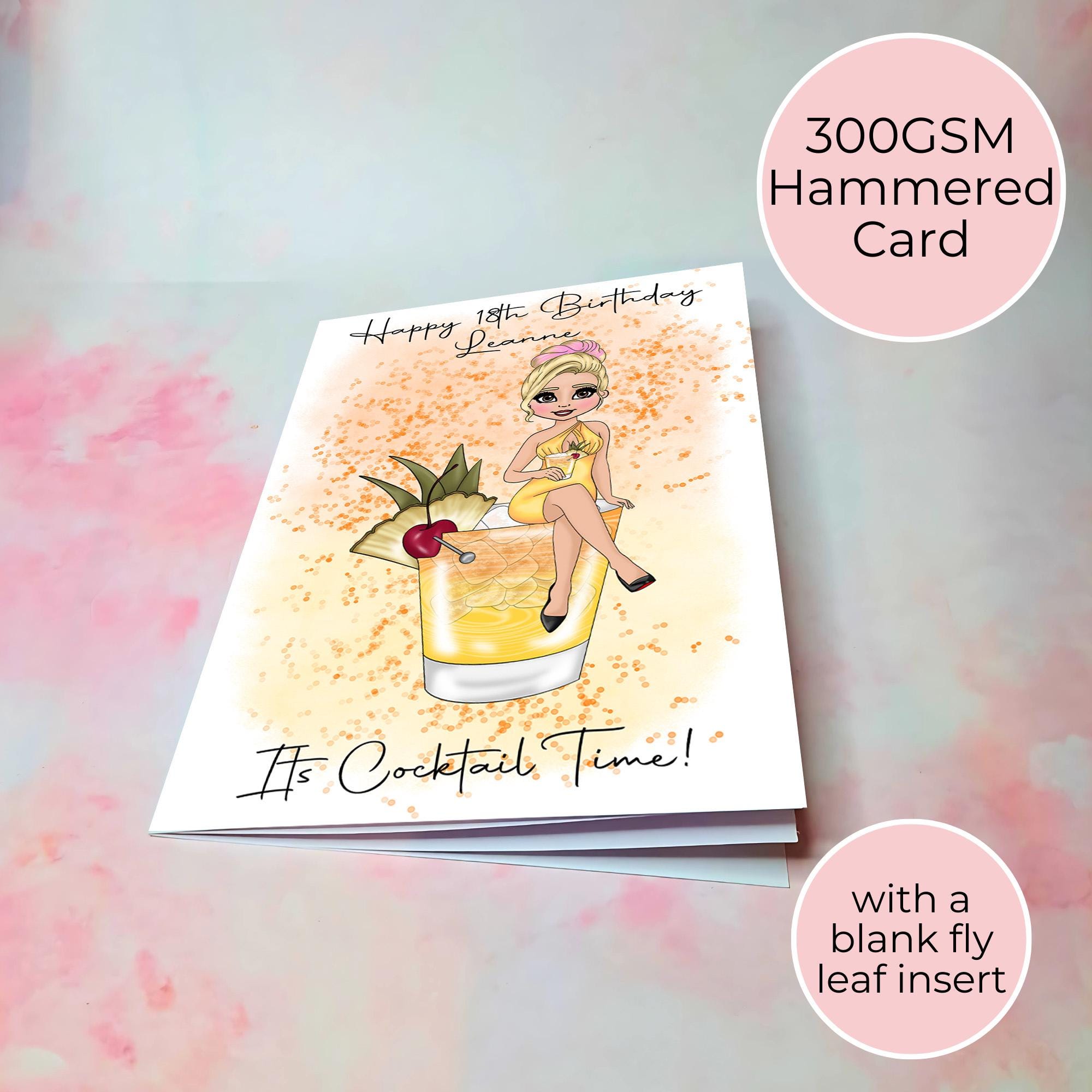 Mai Tai Personalised A5 Luxury Birthday Card #G1