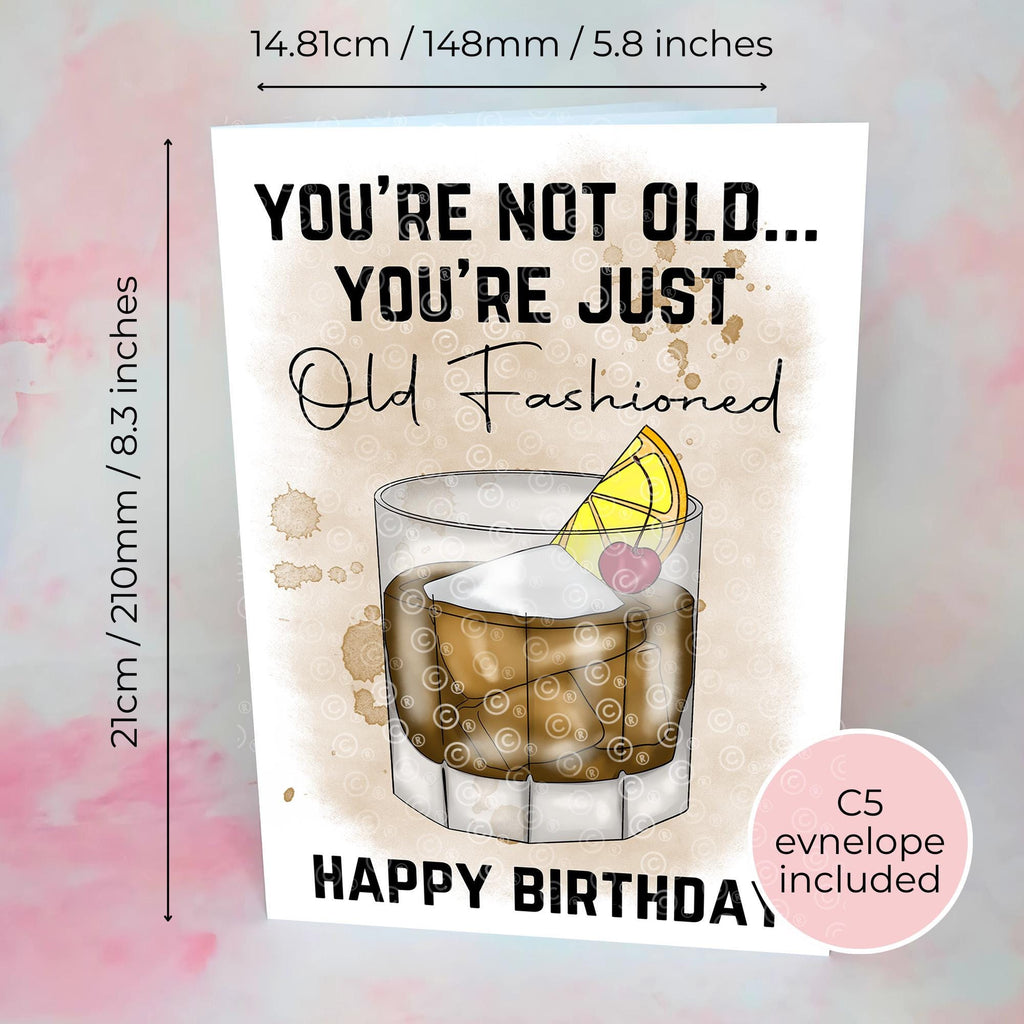 Old Fashioned Personalised A5 Luxury Birthday Card #G2