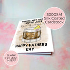 Old Fashioned Whiskey Fathers Day Card With Custom Character #F1