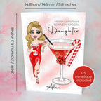 Personalised Candy Cane Cocktail Card For A Daughter #CC