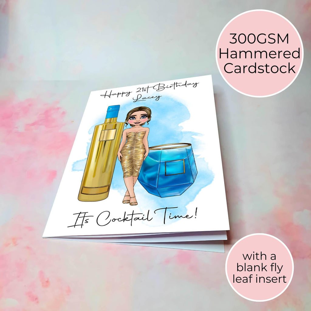 AU Vodka Personalised A5 Luxury Birthday Card #G1