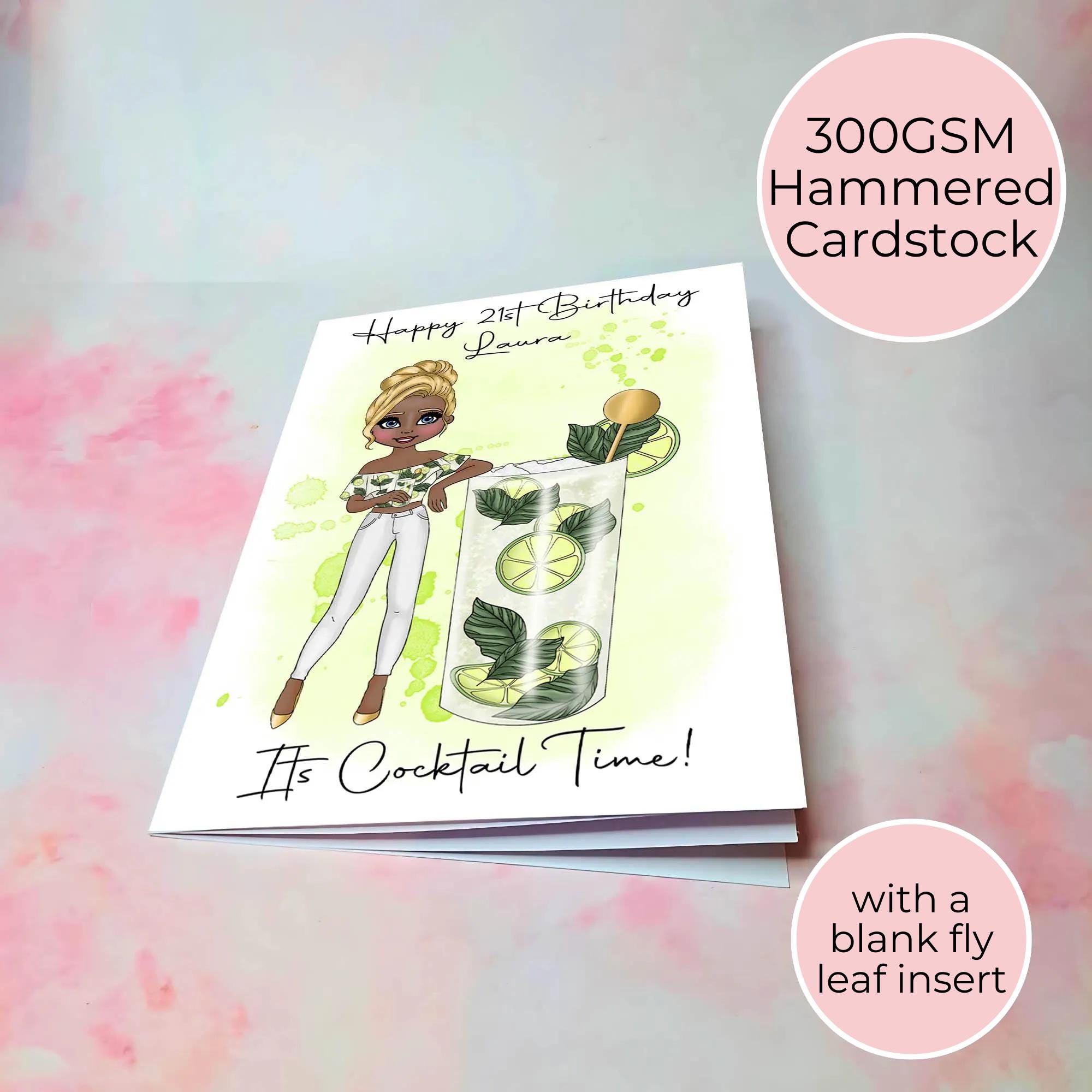 Mojito Personalised A5 Luxury Birthday Card #G1