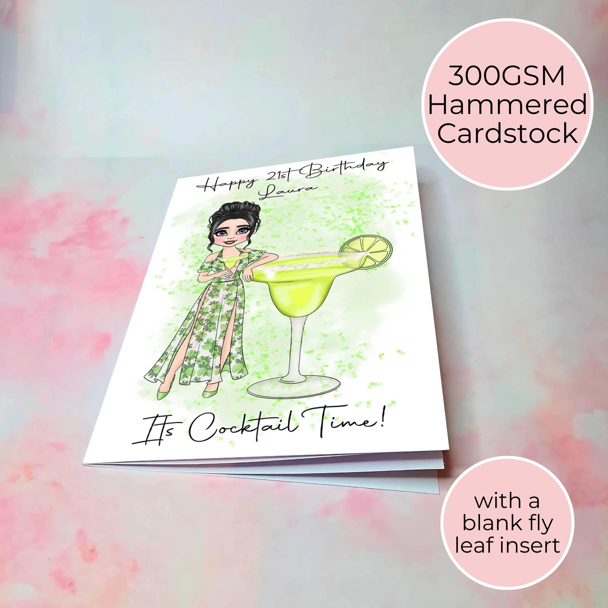 Margarita Personalised A5 Luxury Birthday Card #G1