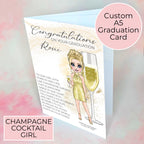 French 75 Personalised A5 Luxury Graduation Card #G1