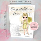 French 75 Personalised A5 Luxury Graduation Card #G1