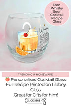 Old Fashioned Men's Signature Cocktail Recipe Glass, Whiskey Bourbon Barware, Best Man Groomsmen Wedding Gifts, His Timeless Wedding Cocktail #CL