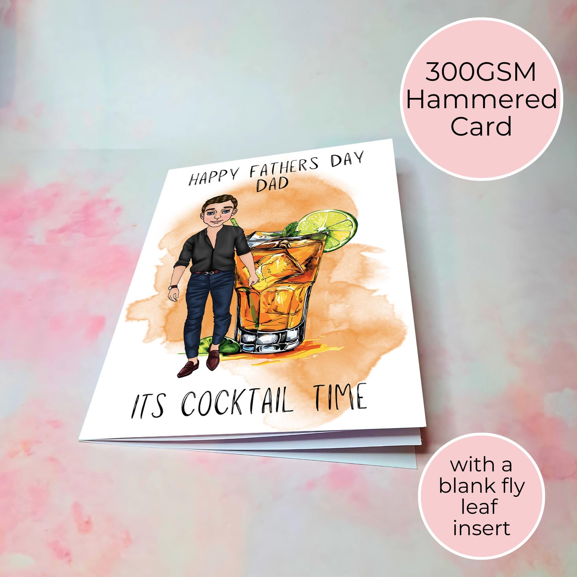 Old Cuban Fathers Day Card With Custom Character #F1