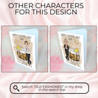 Old Cuban Fathers Day Card With Custom Character #F1