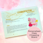 Cosmopolitan A3 A4 XL Personalised Tempered Glass Chopping Board #GB