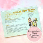 Long Island Iced Tea A3 A4 XL Personalised Tempered Glass Chopping Board #GB