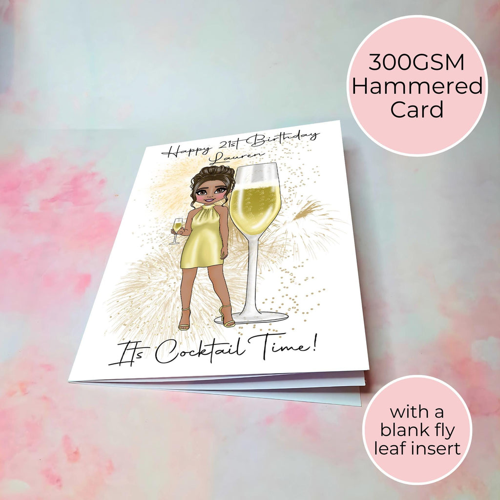 French 75 Personalised A5 Luxury Birthday Card #G1