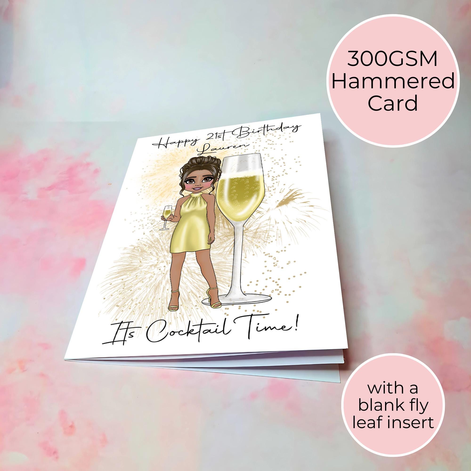 French 75 Personalised A5 Luxury Birthday Card #G1