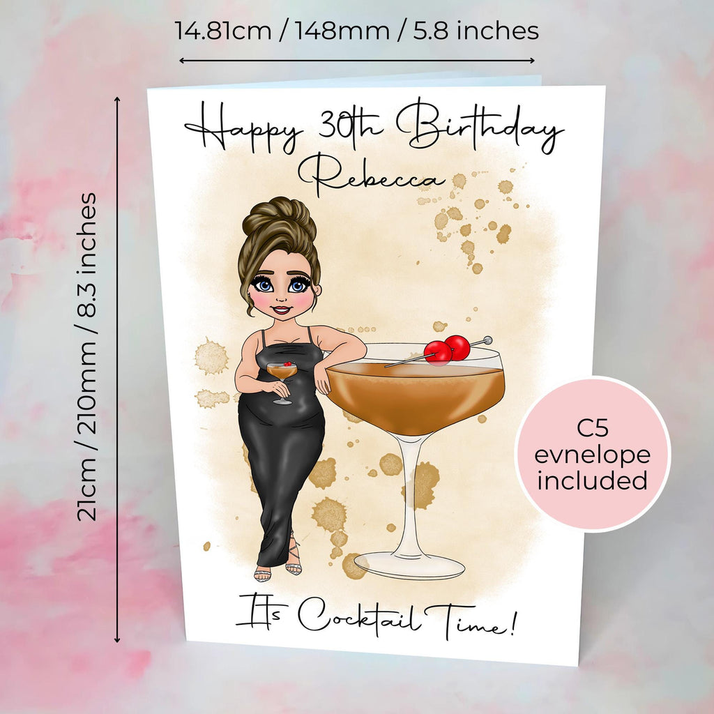 Manhattan Personalised A5 Luxury Birthday Card #G1