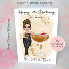Manhattan Personalised A5 Luxury Birthday Card #G1
