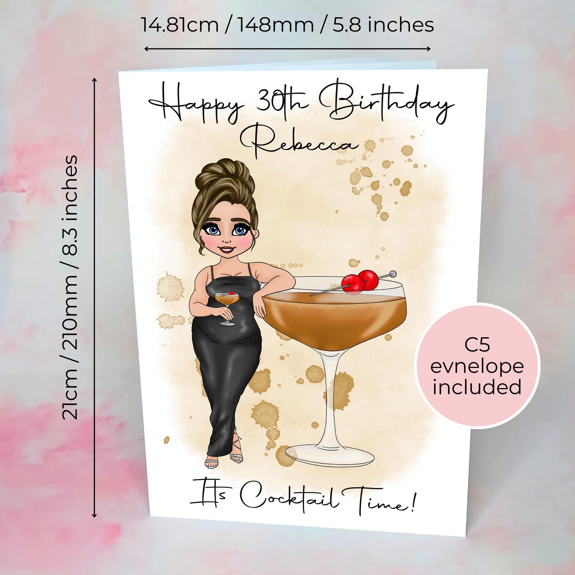 Manhattan Personalised A5 Luxury Birthday Card #G1