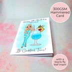 Blue Lagoon Personalised A5 Luxury Birthday Card #G1