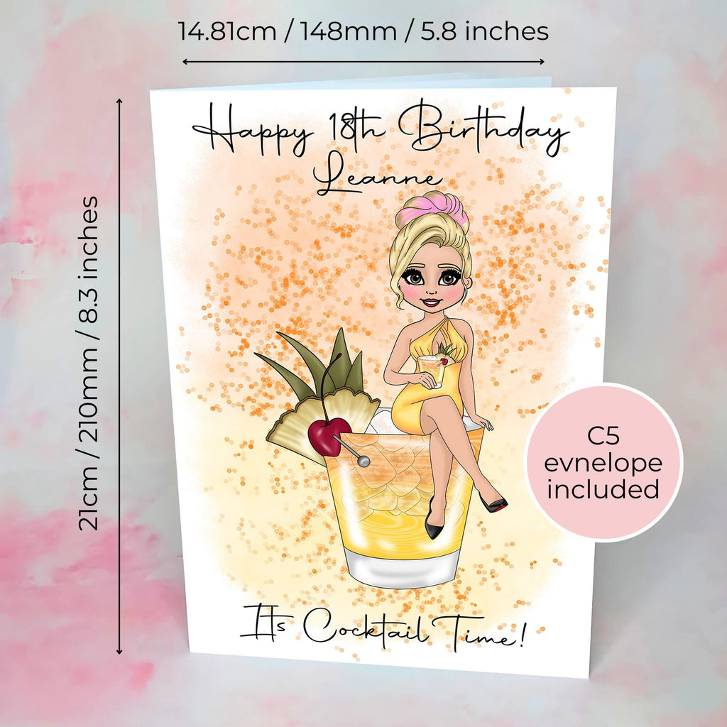 Mai Tai Personalised A5 Luxury Birthday Card #G1