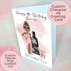 Tequila Rose Personalised A5 Luxury Birthday Card #G1