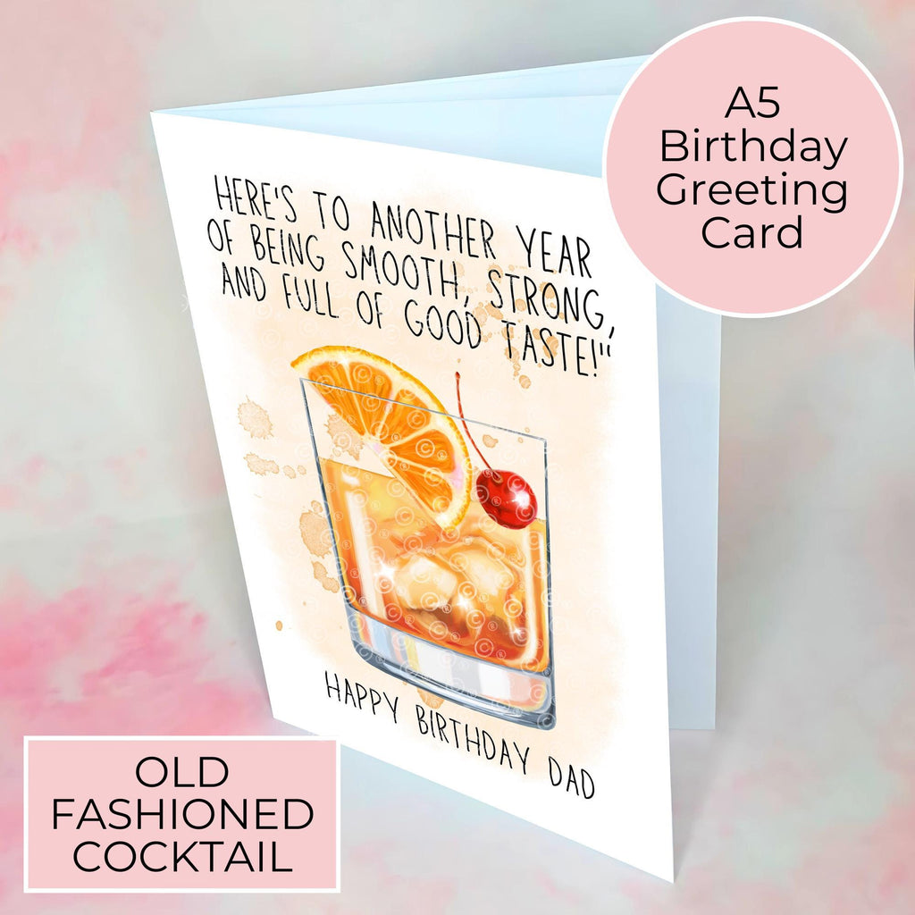Old Fashioned Personalised A5 Luxury Birthday Card #G2