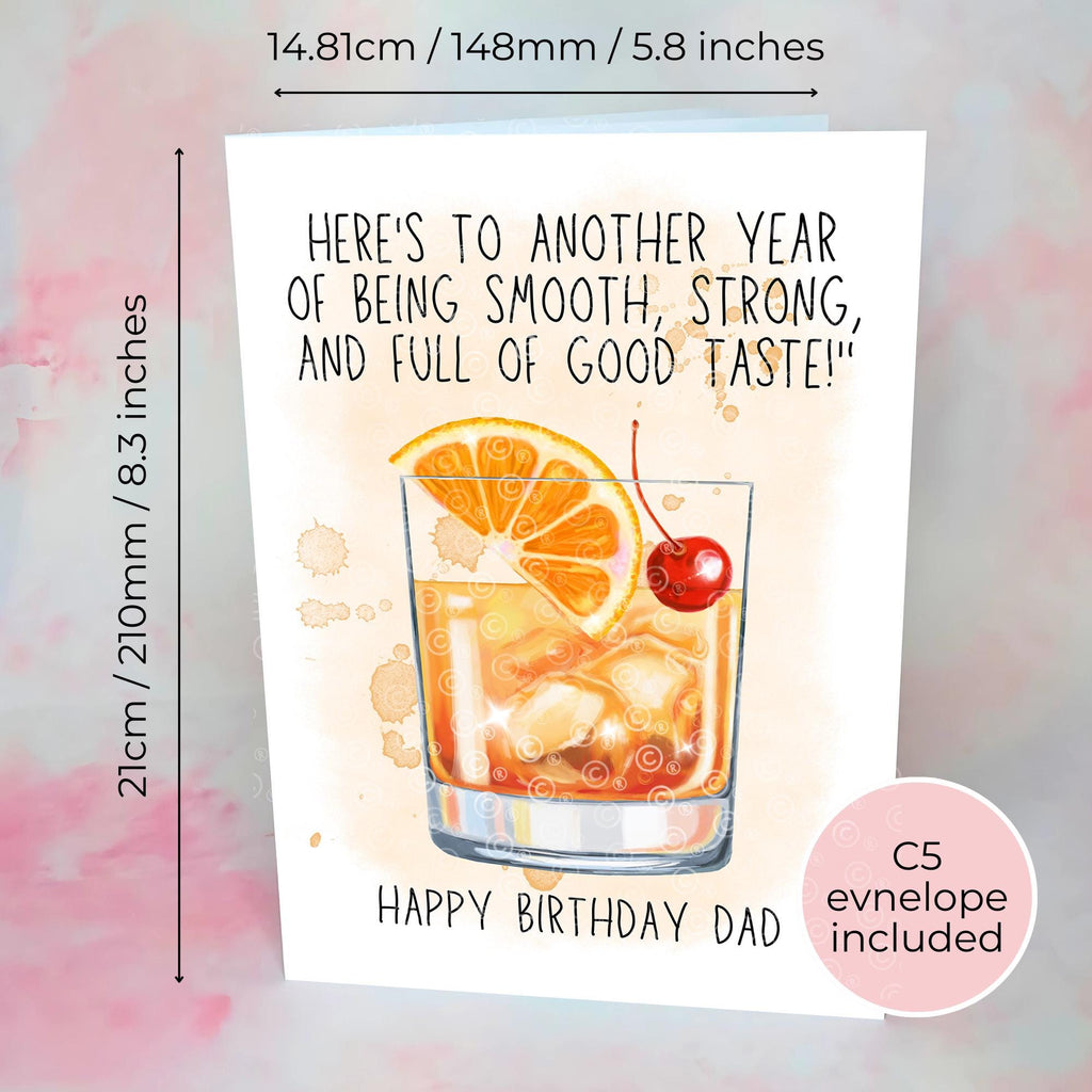 Old Fashioned Personalised A5 Luxury Birthday Card #G2