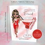 Personalised Candy Cane Cocktail Card For A Special Friend #CC