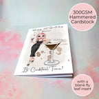 Espresso Martini Personalised A5 Luxury Birthday Card #G1