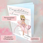 Rosé Sangria Personalised A5 Luxury Graduation Card #G1