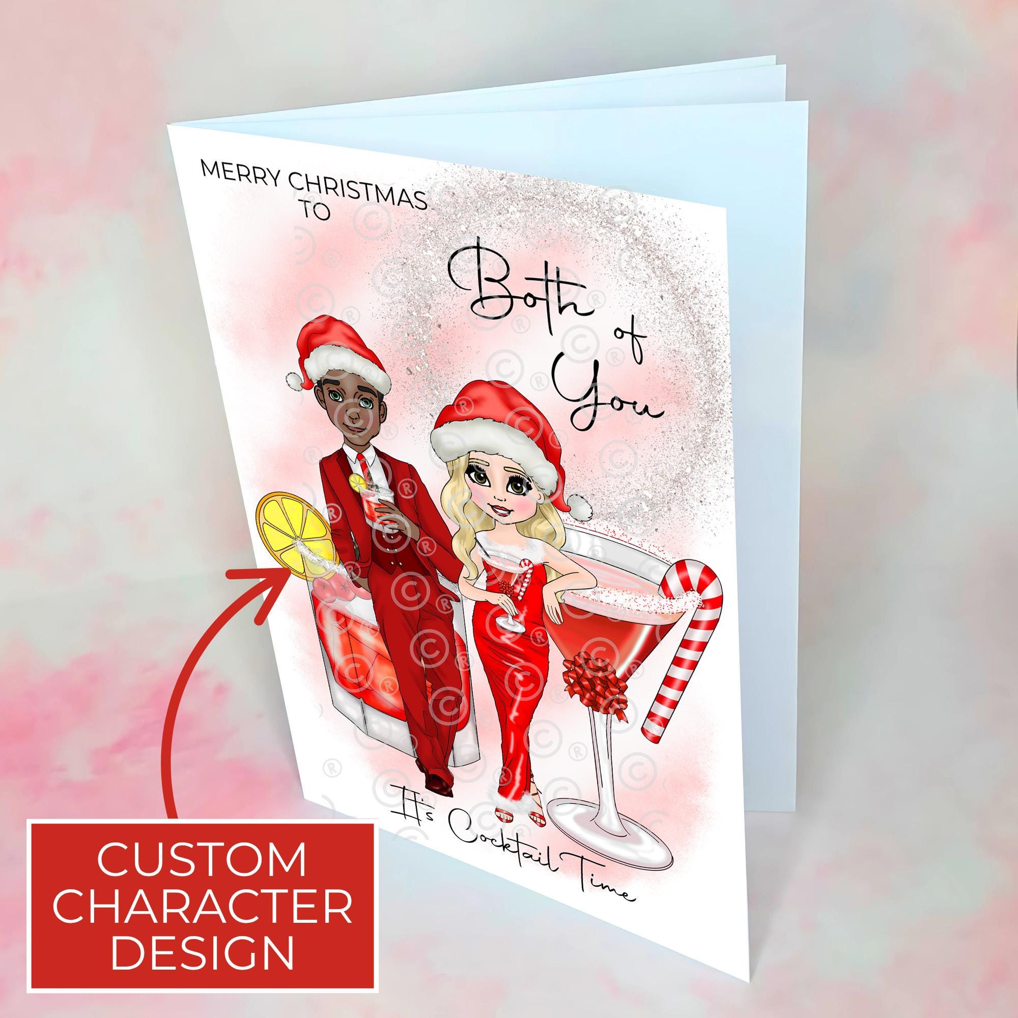 Personalised Candy Cane Cocktail Card To The Both Of You #CC