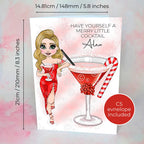 Personalised Candy Cane Cocktail Card For A Friend #CC
