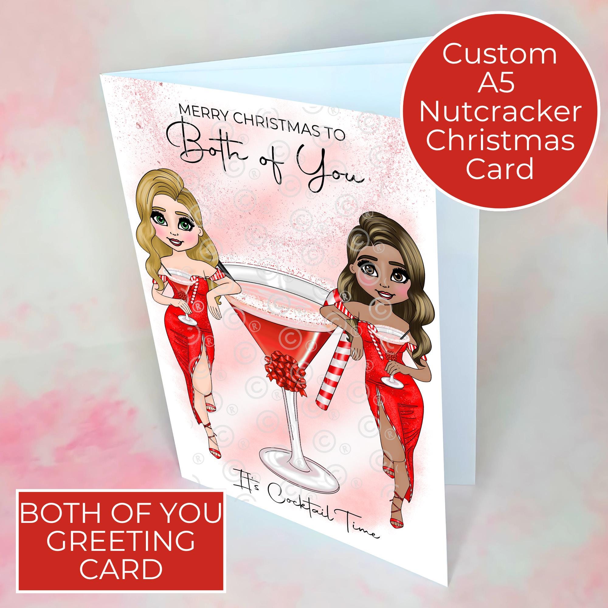 Personalised Candy Cane Cocktail Card To The Both Of You #CC