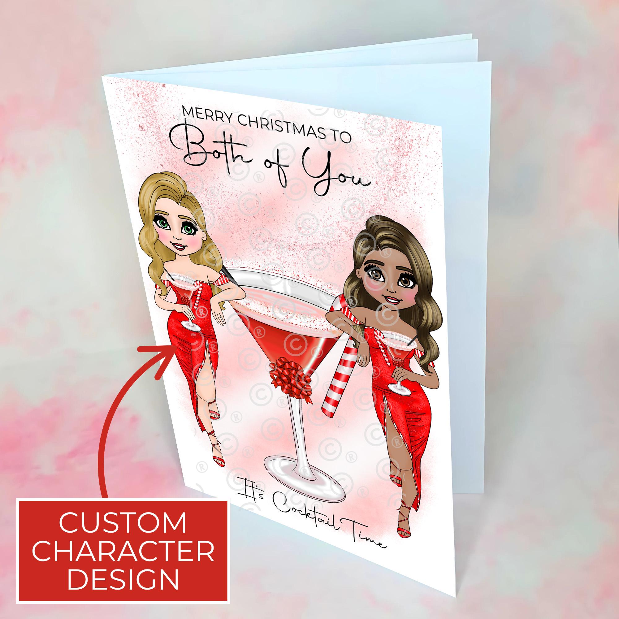 Personalised Candy Cane Cocktail Card To The Both Of You #CC