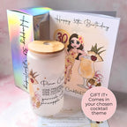 Devils Daiquiri Cocktail Girl 16oz Frosted Libby Glass – Personalised Recipe Glass #FL