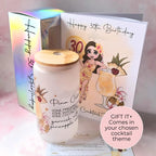 Sour Frankenstein Cocktail Girl 16oz Frosted Libby Glass – Personalised Recipe Glass #FL