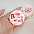 I Believe In A Candy Cane Cocktail Personalised Christmas Badge #BB #CG