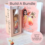 16oz Rose Sangria Cocktail Recipe Glass – Clear Tumbler with Bamboo Lid #CL